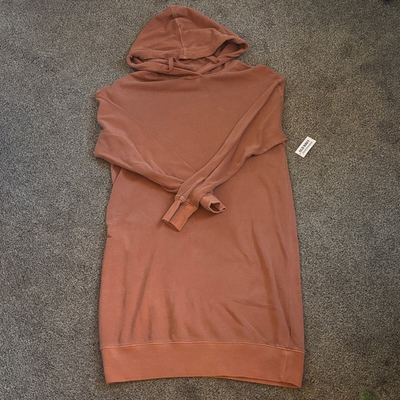 Old Navy Burnt Orange Knit Hoodie Dress - Picture 1 of 4